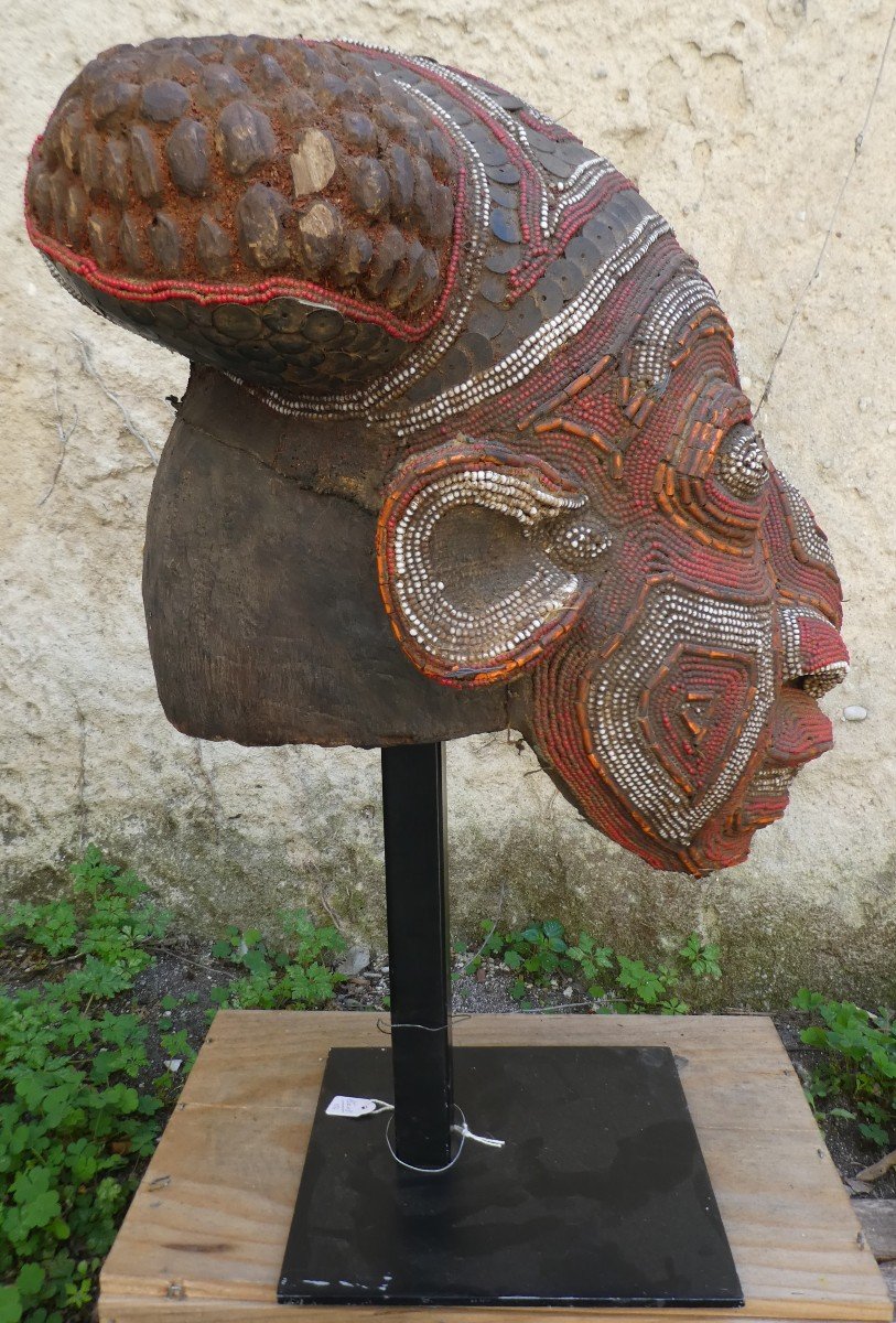 Bamoun -bamileke Beaded Head From Cameroon-photo-6