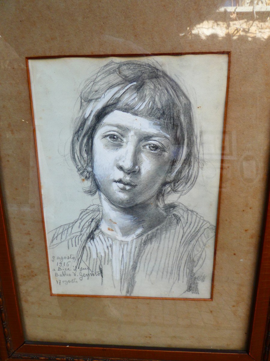 Portrait d'Enfant Par Vincenzo Gemito 1852-1929-photo-4