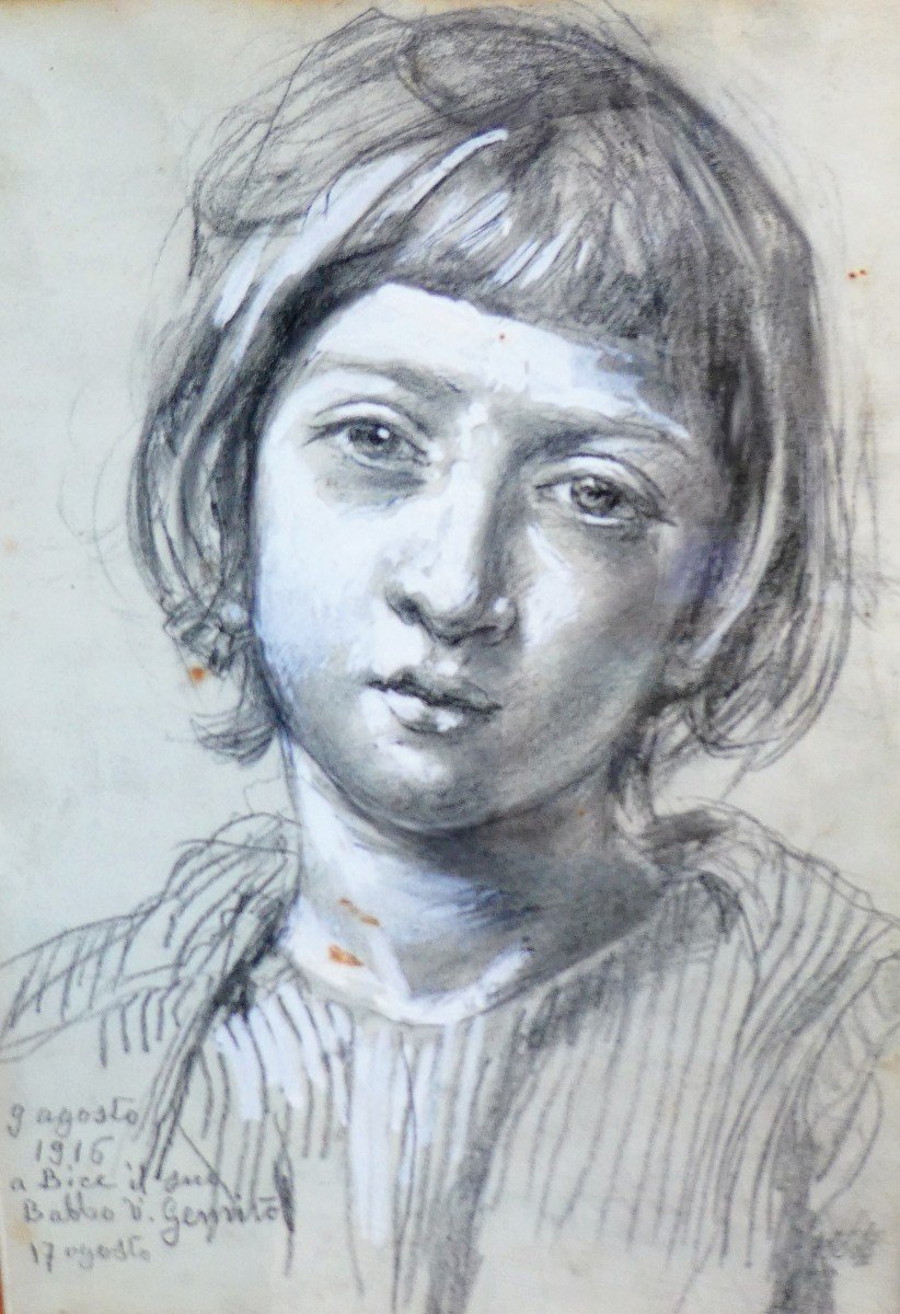 Portrait d'Enfant Par Vincenzo Gemito 1852-1929-photo-5