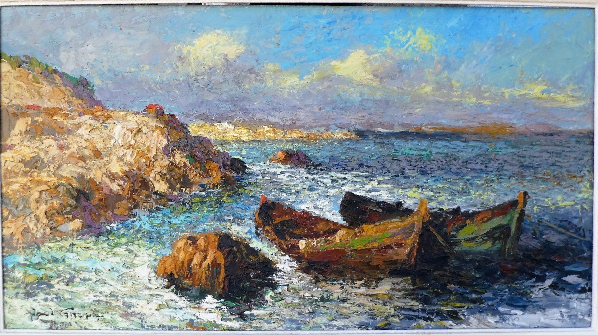 Les Barques Provençales Par Noël Canepa 1885-1965-photo-2