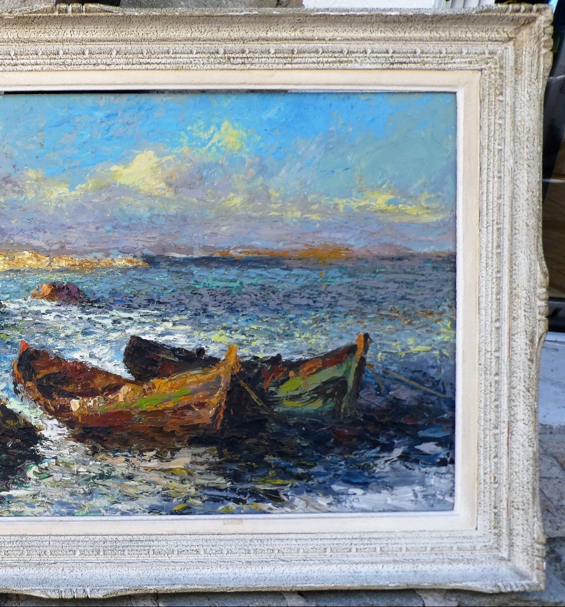 Les Barques Provençales Par Noël Canepa 1885-1965-photo-2