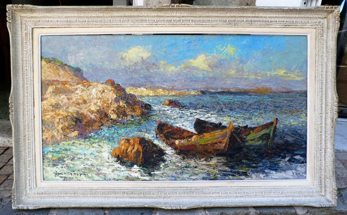 Les Barques Provençales Par Noël Canepa 1885-1965