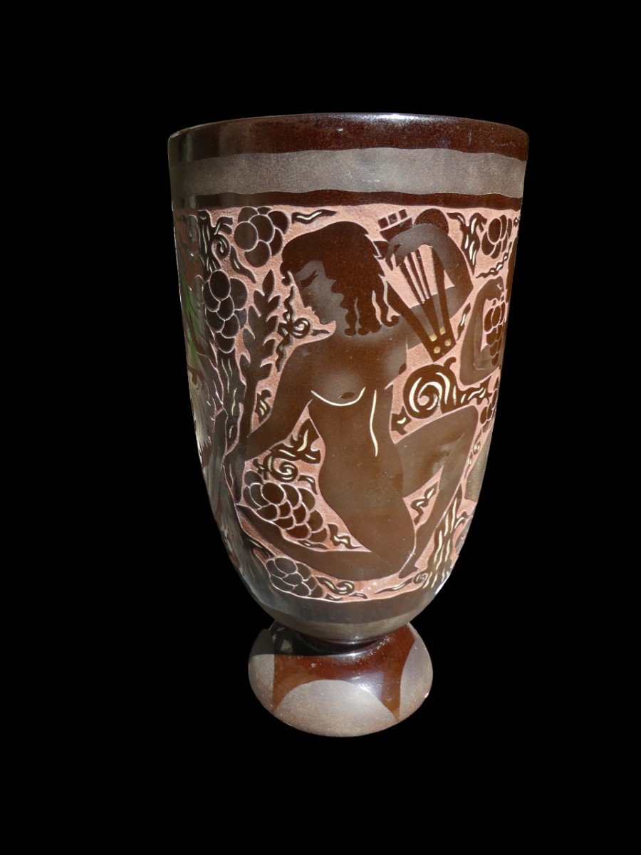 Art-deco Vase By Roger Mequinion-photo-2