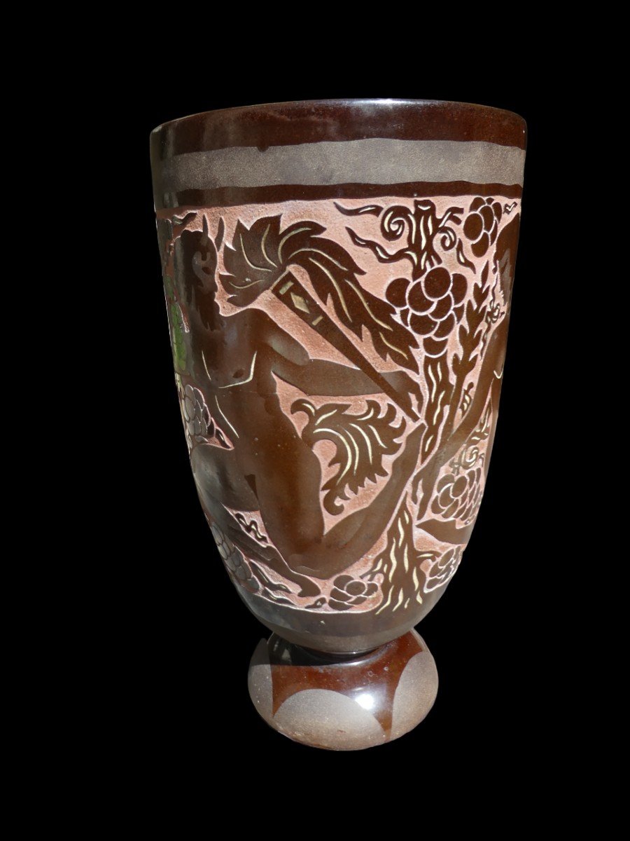 Art-deco Vase By Roger Mequinion-photo-3