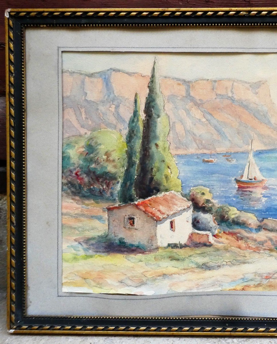 Le Cap Canaille à Cassis Par Jean Honnorat 1888-1969-photo-3