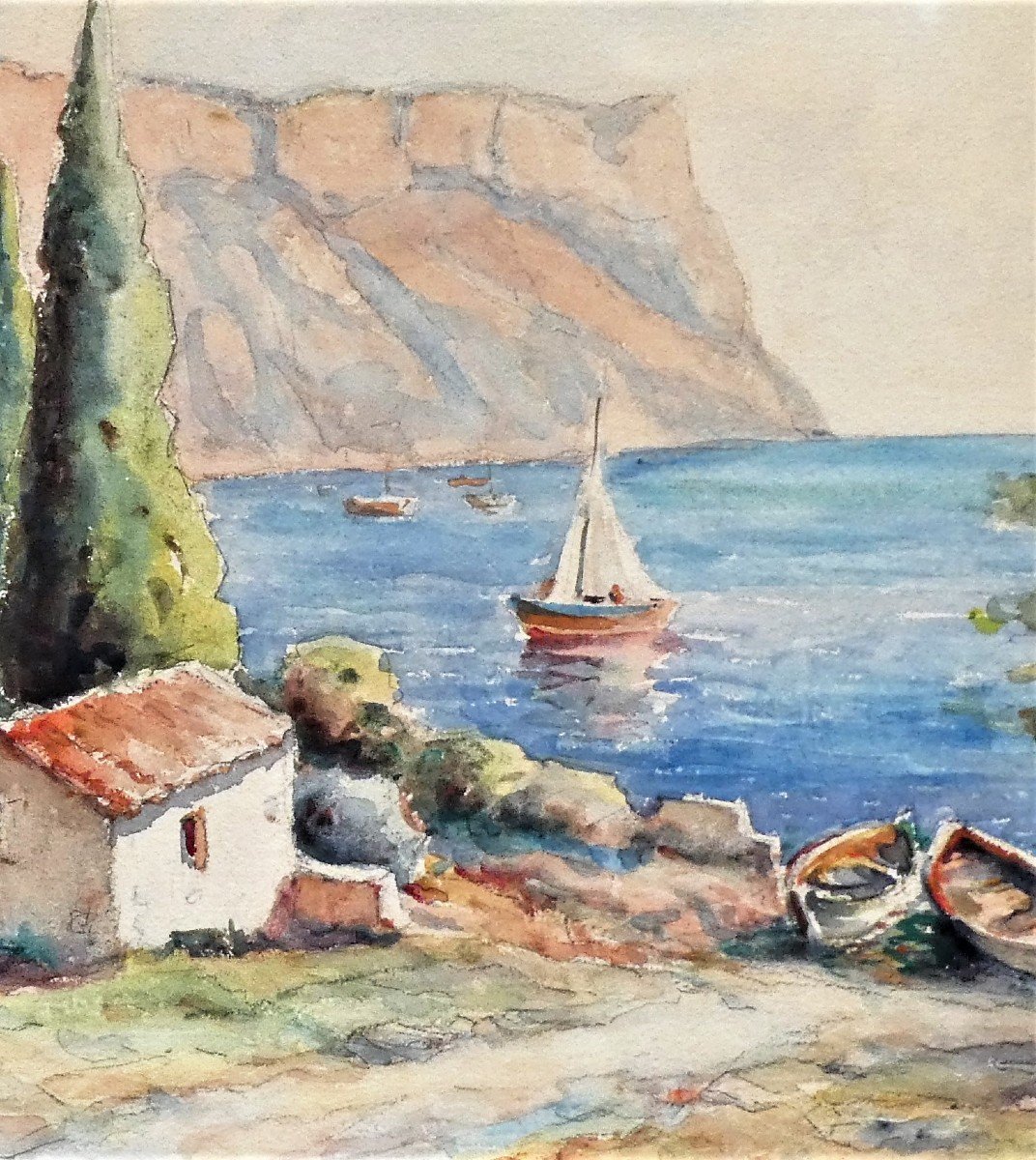 Le Cap Canaille à Cassis Par Jean Honnorat 1888-1969-photo-2