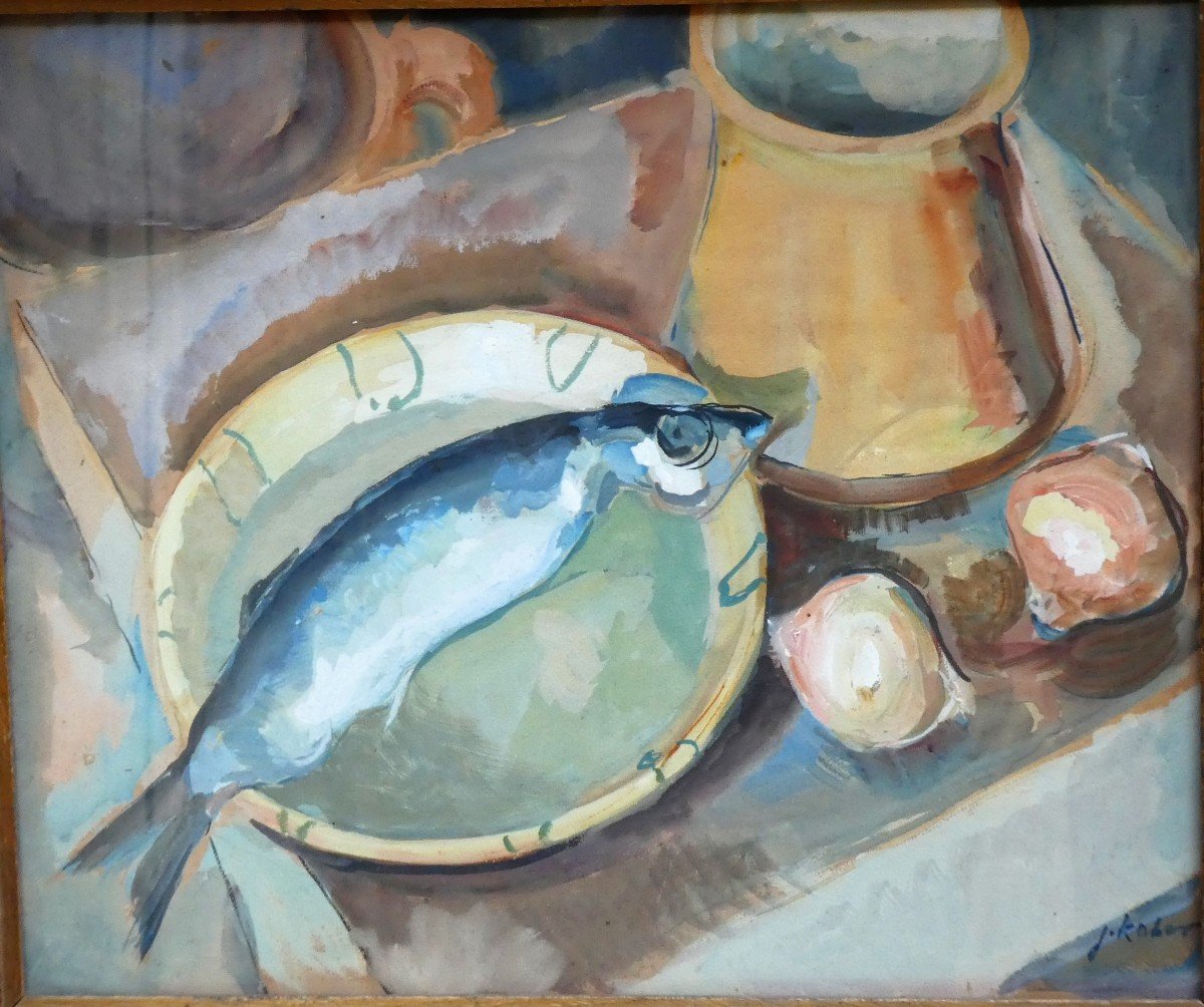 Nature Morte Au Poisson Par Jan Kober-photo-2