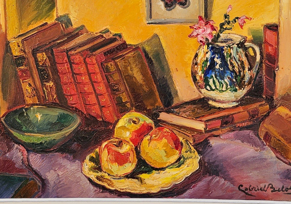 The 3 Apples By Gabriel Belot 1882-1962-photo-4