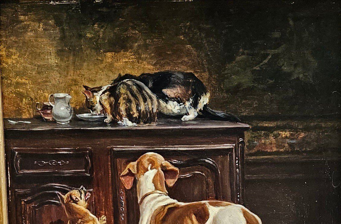 Dogs And Cats By Auguste Vimar 1851-1916-photo-3