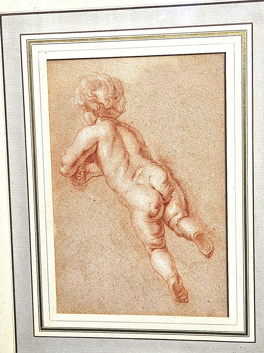 Naked Child From Back, Sanguine, French School XVIII-xix-photo-8