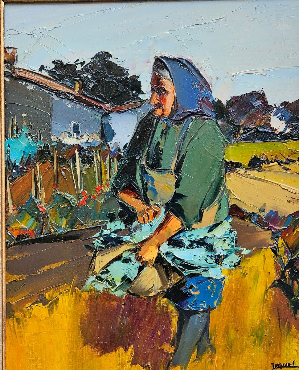 Provençal Peasant Woman At Work By Christian Jequel-photo-2