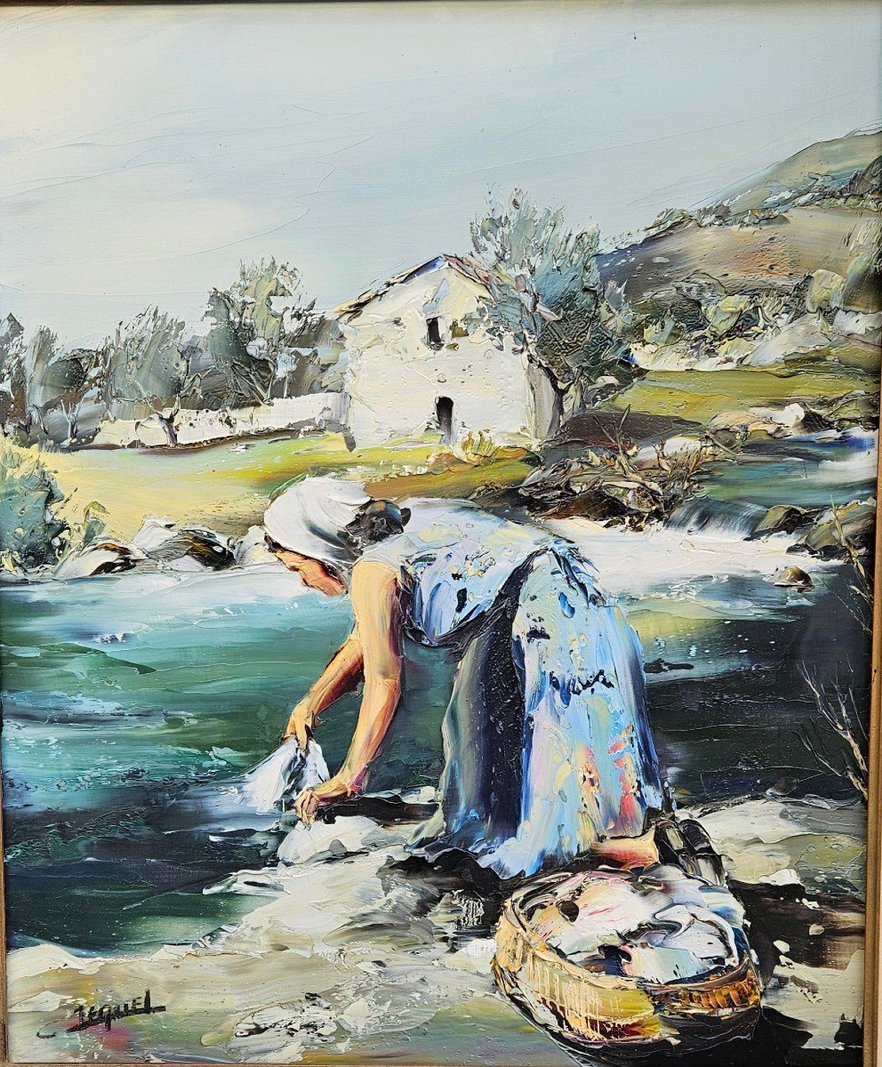 The Washerwoman By Christian Jequel Born In 1935