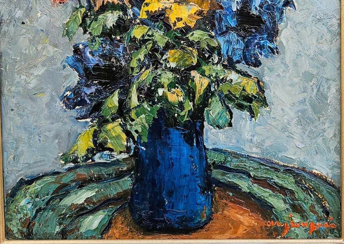 Bouquet Of Flowers By Arsène Sari 1895-1995-photo-5