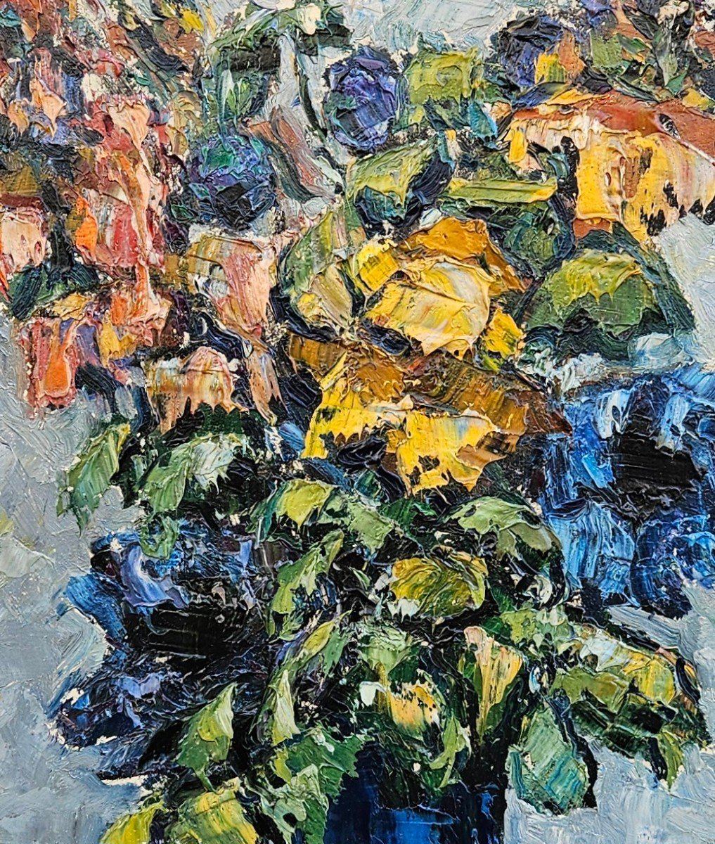 Bouquet Of Flowers By Arsène Sari 1895-1995-photo-7