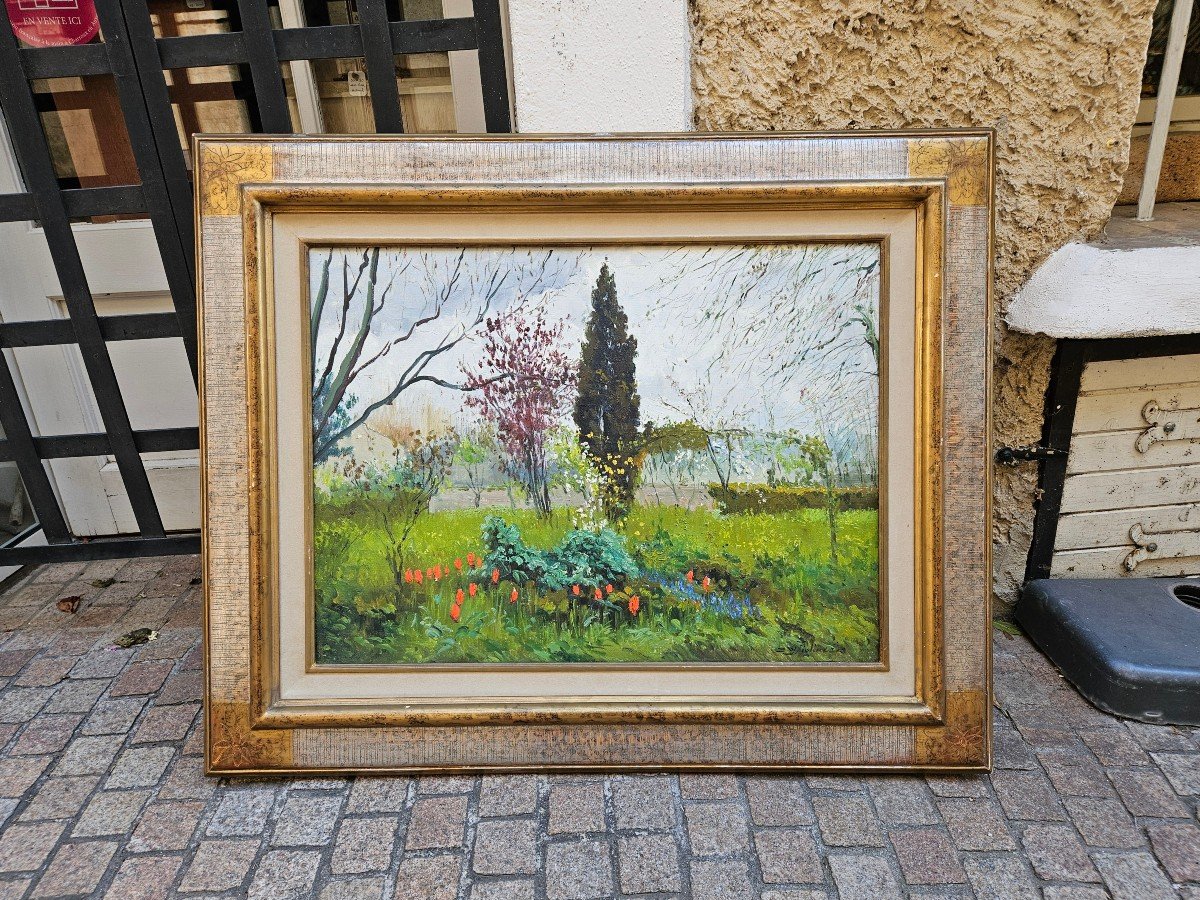 Spring Landscape In Provence By Costanzo Waldemaro Figlinesi 1912-1995-photo-7