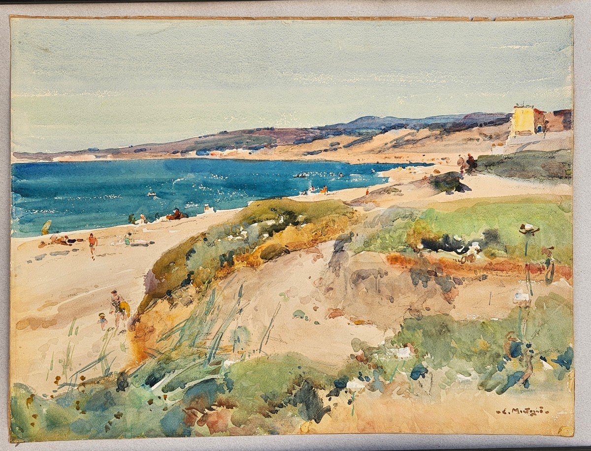 Watercolor By Louis Agricole Montagné 1879-1960