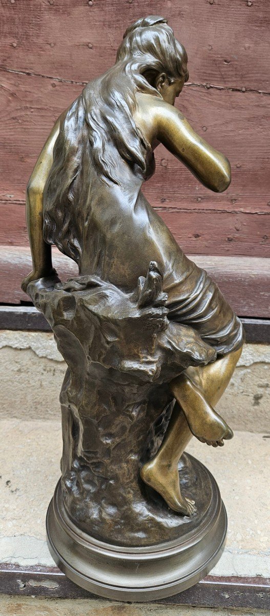 "the Source" Bronze Signed By Mathurin Moreau 1822-1912-photo-3