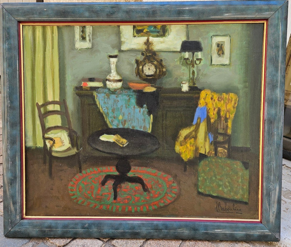 Interior Scene By Eugène Baboulene 1905-1994