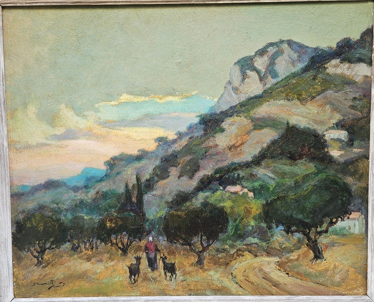 Surroundings Of Toulon By René Mailhe 19th-20th Century-photo-2