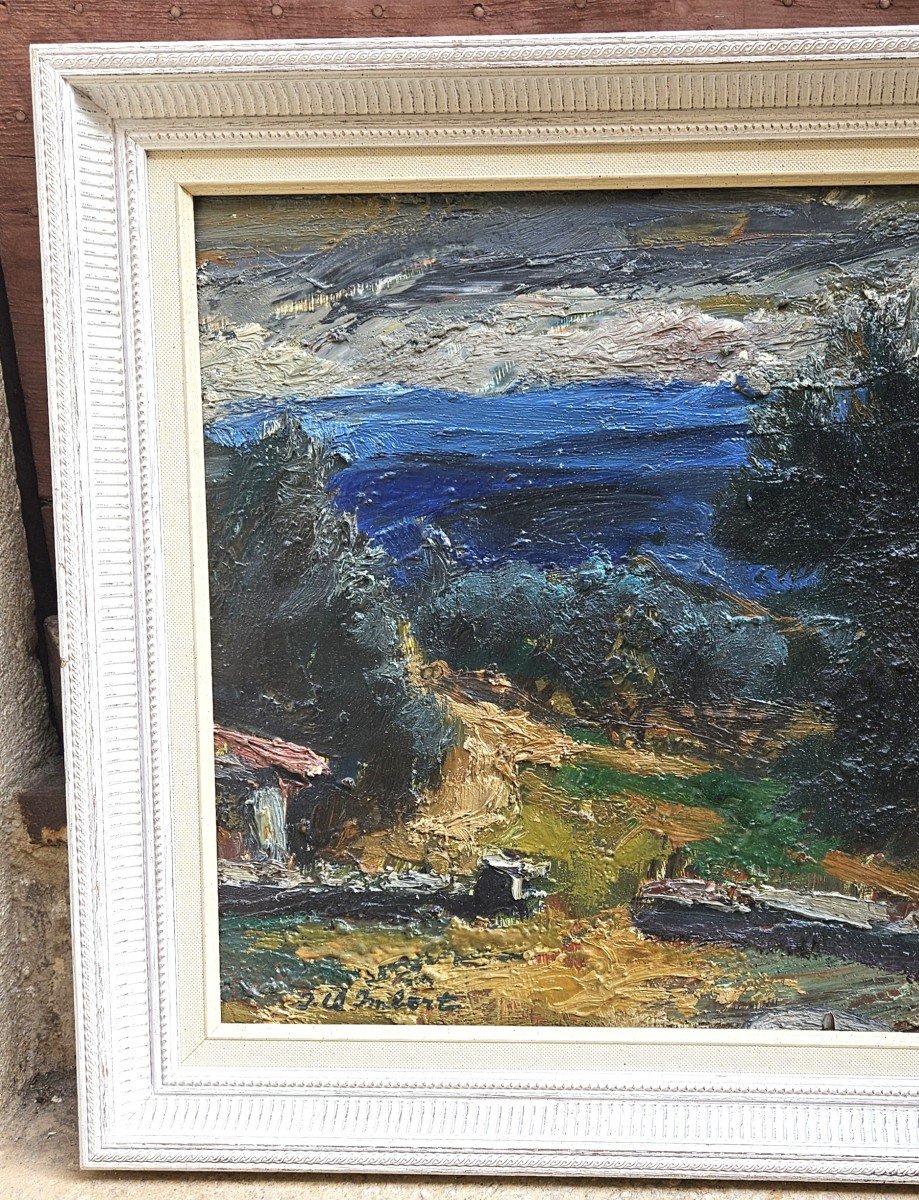 Landscape Of Provence By Jean Claude Imbert 1919-1993-photo-3