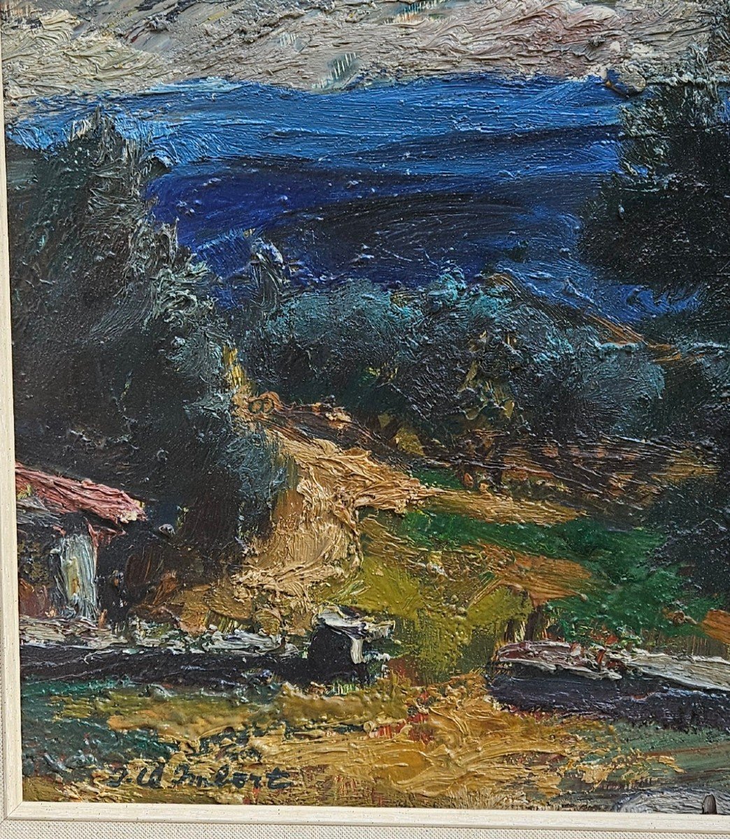 Landscape Of Provence By Jean Claude Imbert 1919-1993-photo-6