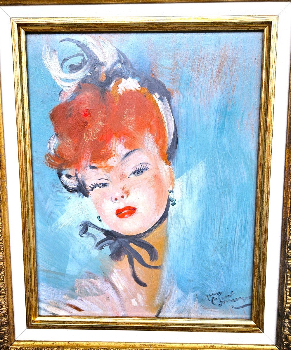 Portrait Of A Young Girl By Jean Gabriel Domergue 1889-1962-photo-3