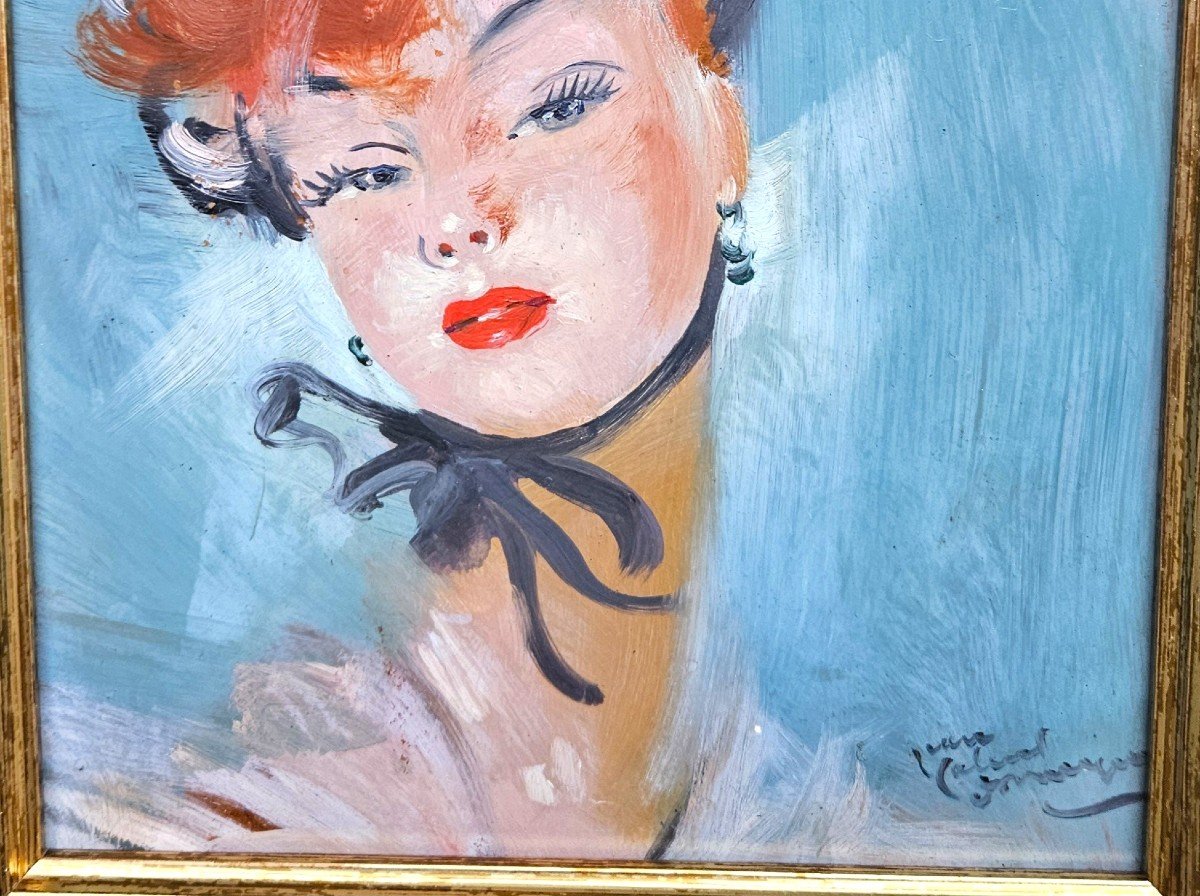 Portrait Of A Young Girl By Jean Gabriel Domergue 1889-1962-photo-1