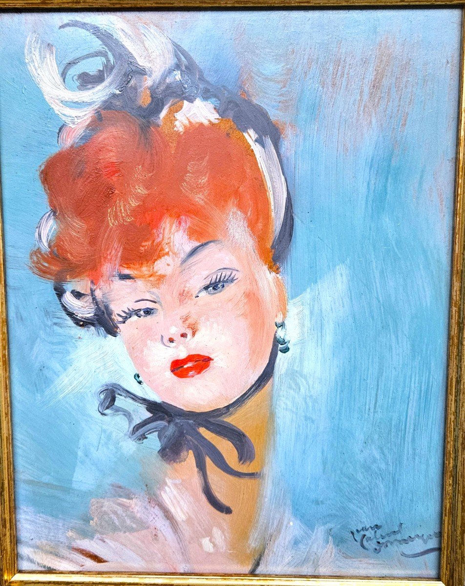 Portrait Of A Young Girl By Jean Gabriel Domergue 1889-1962-photo-2