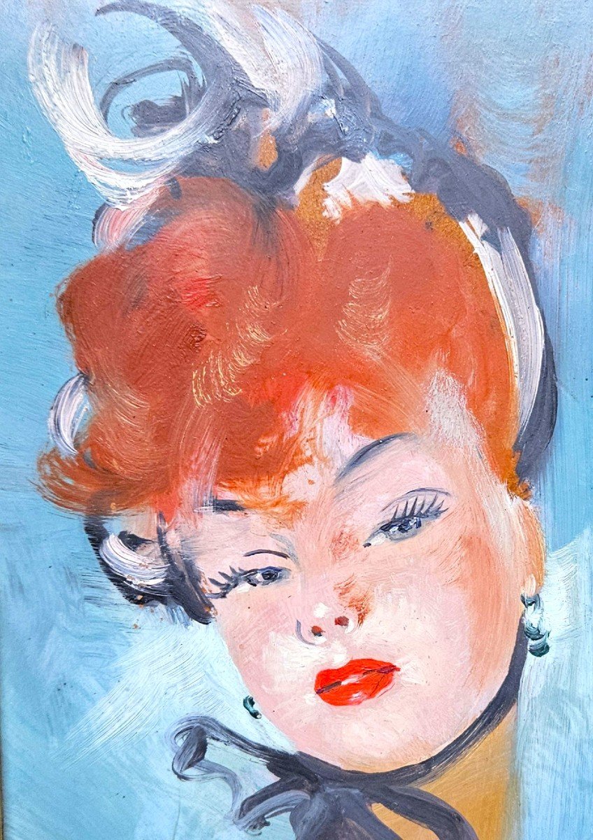 Portrait Of A Young Girl By Jean Gabriel Domergue 1889-1962-photo-3