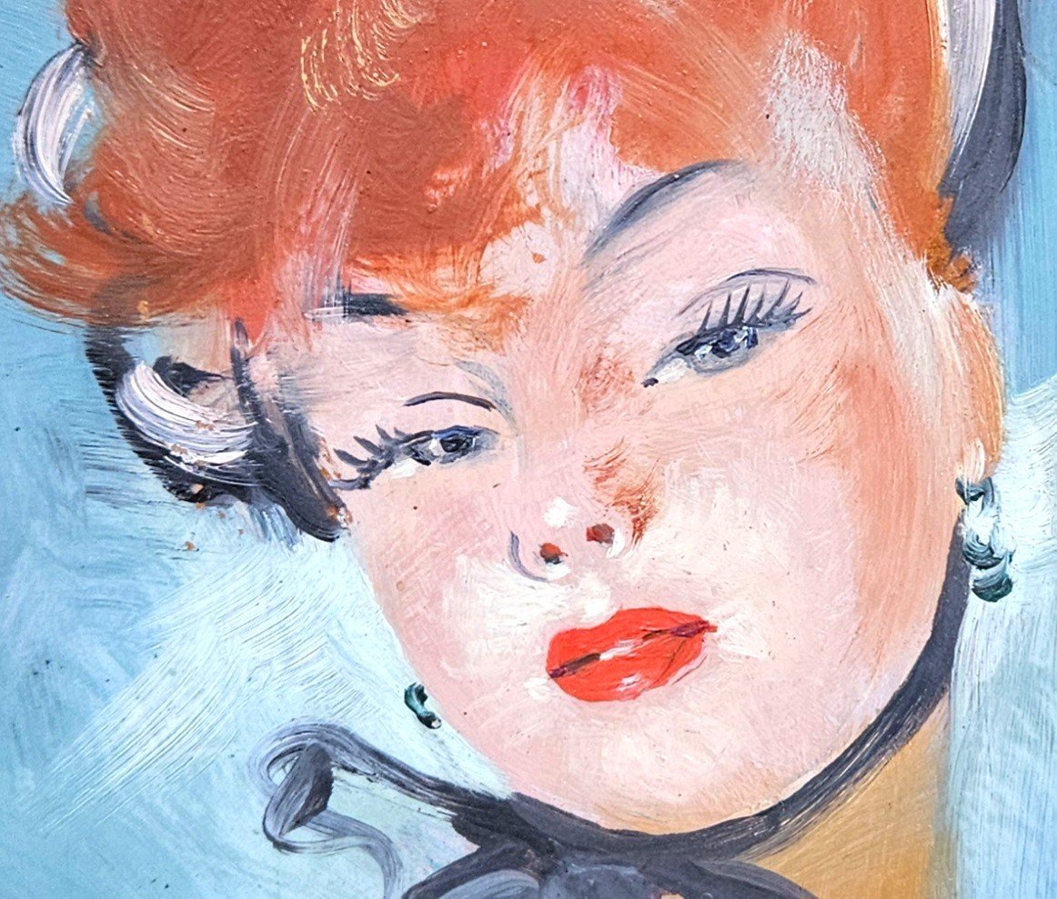 Portrait Of A Young Girl By Jean Gabriel Domergue 1889-1962-photo-5