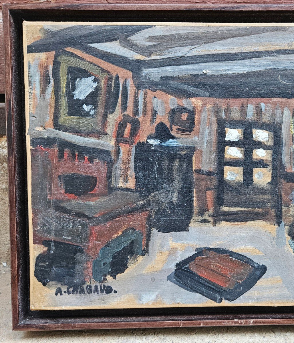 Interior In Graveson By Auguste Chabaud 1882-1955-photo-3