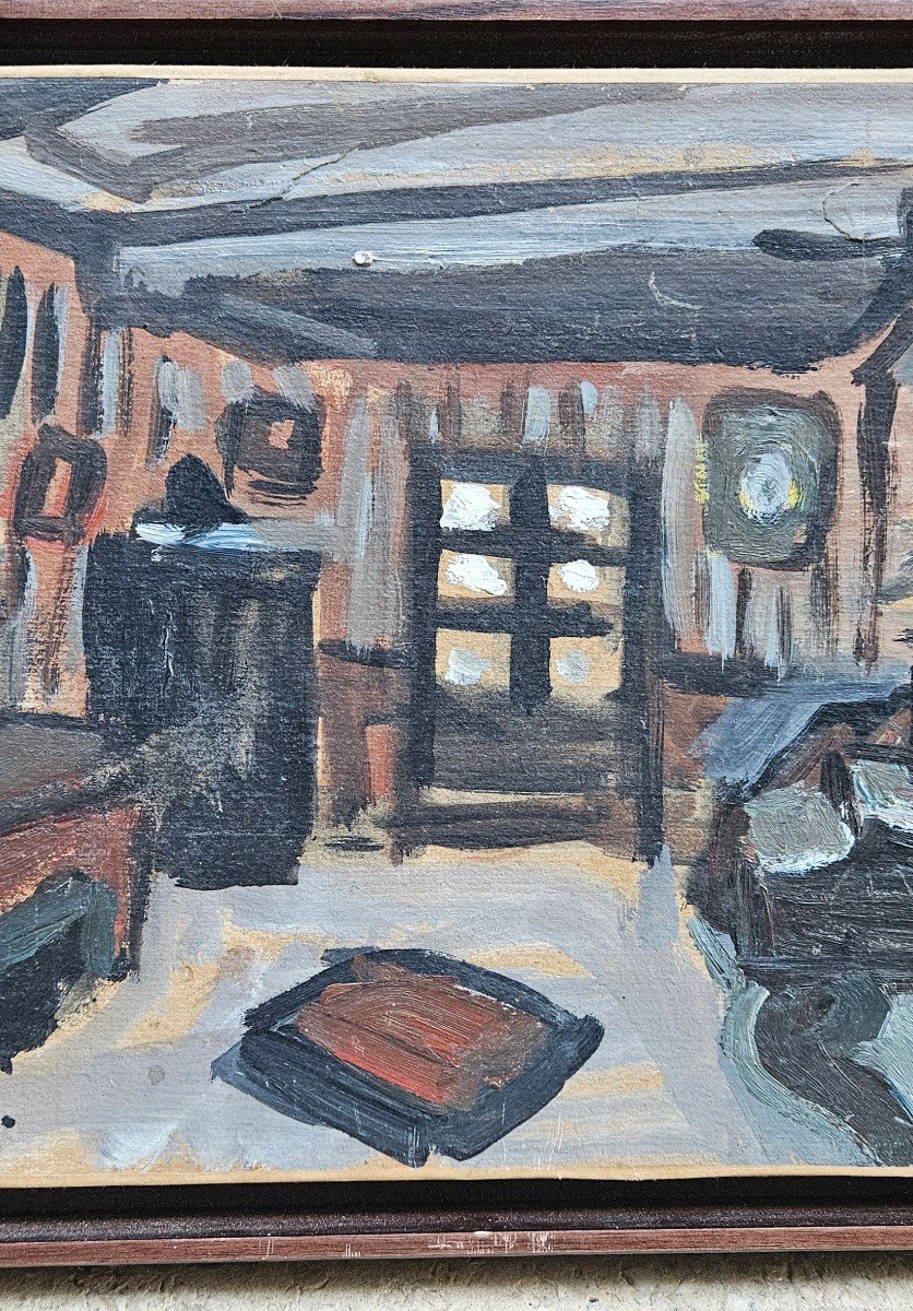 Interior In Graveson By Auguste Chabaud 1882-1955-photo-4