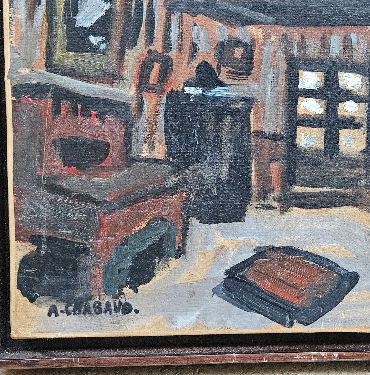 Interior In Graveson By Auguste Chabaud 1882-1955-photo-5