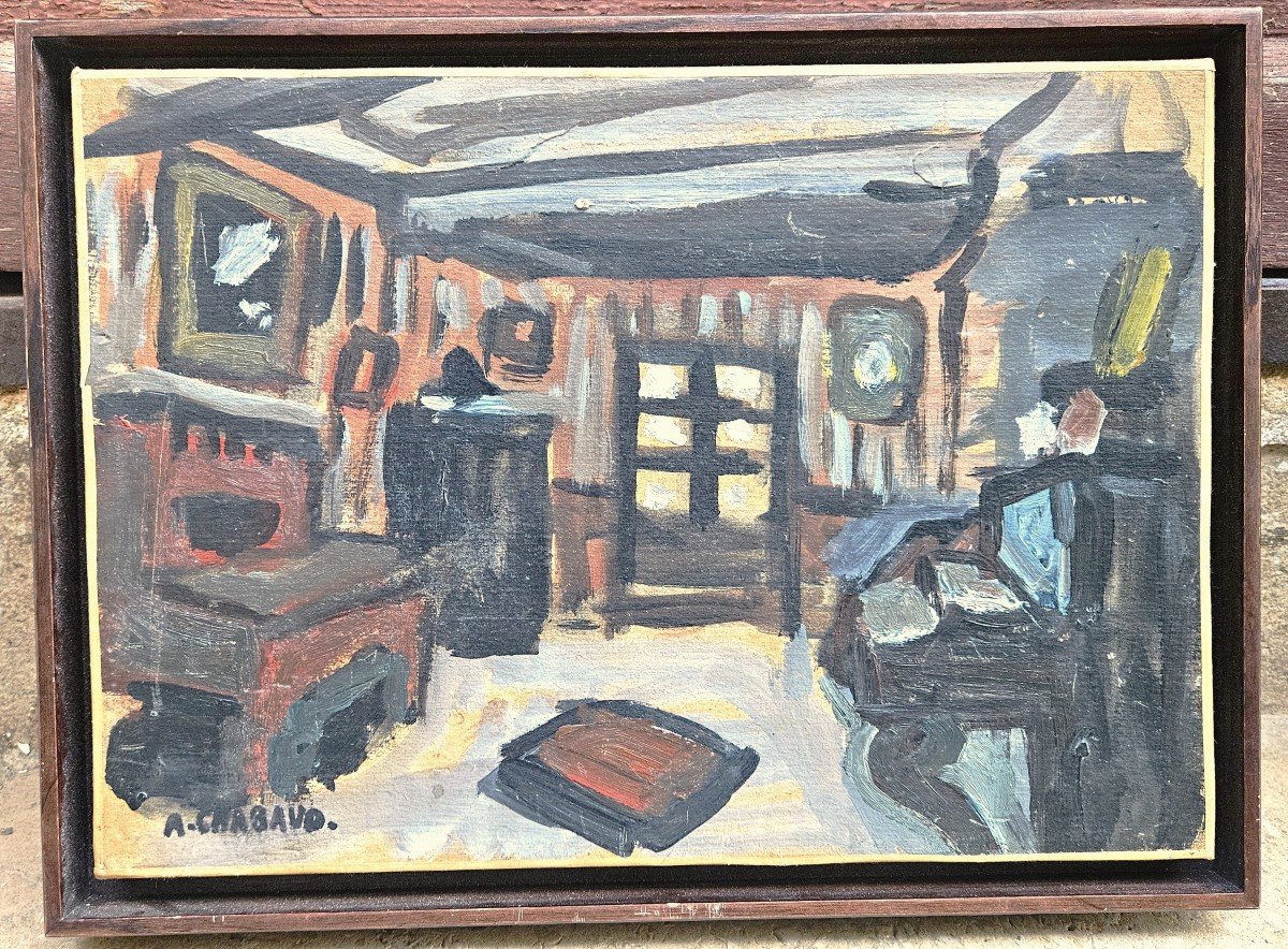 Interior In Graveson By Auguste Chabaud 1882-1955