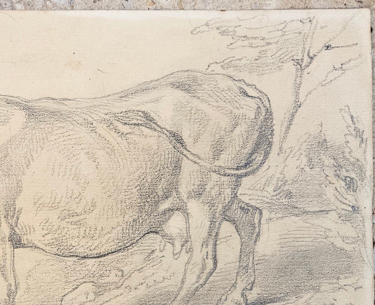 Dessin Original d'Eugène Deveria 1805-1865-photo-6