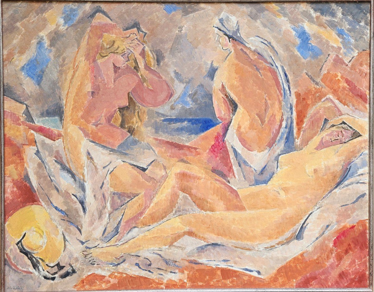 The Bathers By Alf Krogh Holt 1919-1997-photo-2