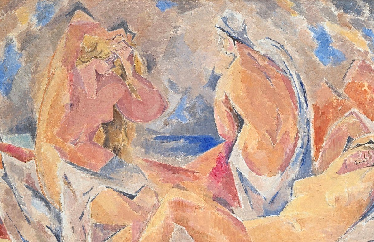 The Bathers By Alf Krogh Holt 1919-1997-photo-7