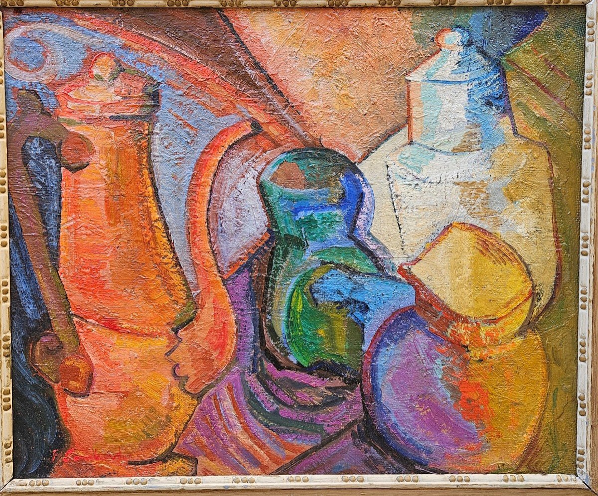 Cubist Composition By François Lombardi 1925-1996