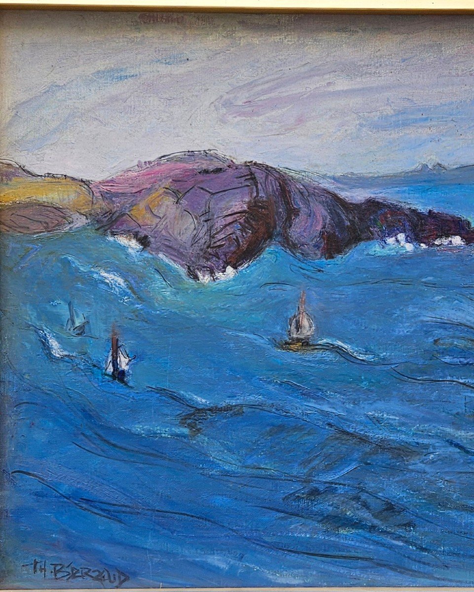 Sanary, le Cap Nègre Par Thérèse Beraud XXème-photo-5