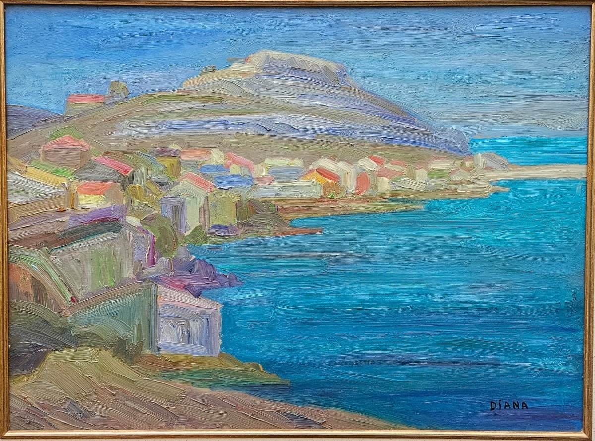 Seaside By François Diana 1903-1993-photo-3