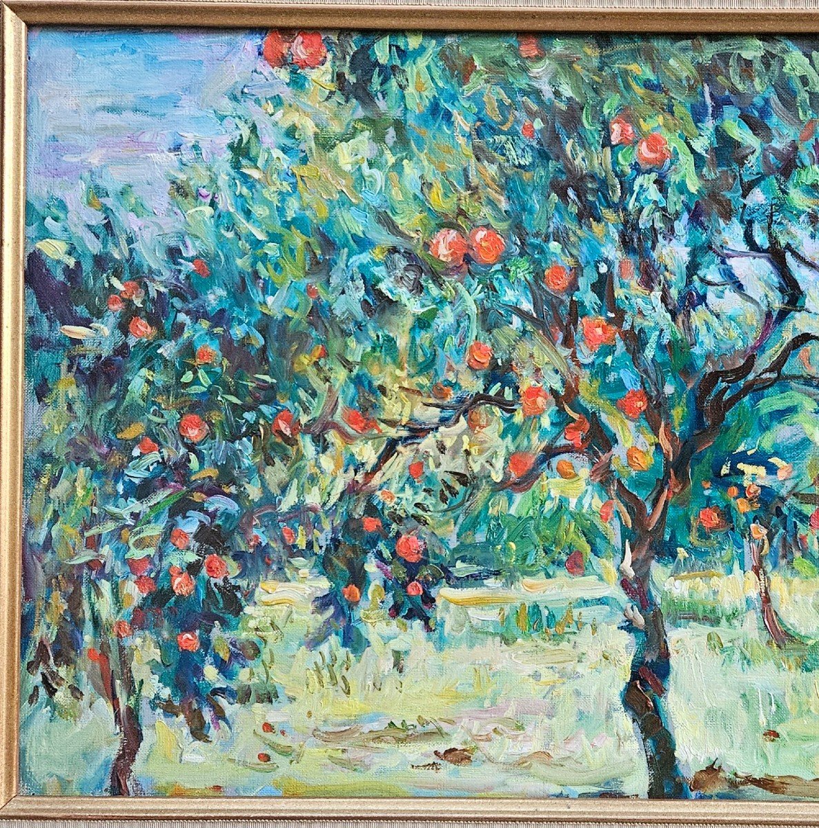 La Récolte Des Oranges Par Max Agostini 1914-1997-photo-6