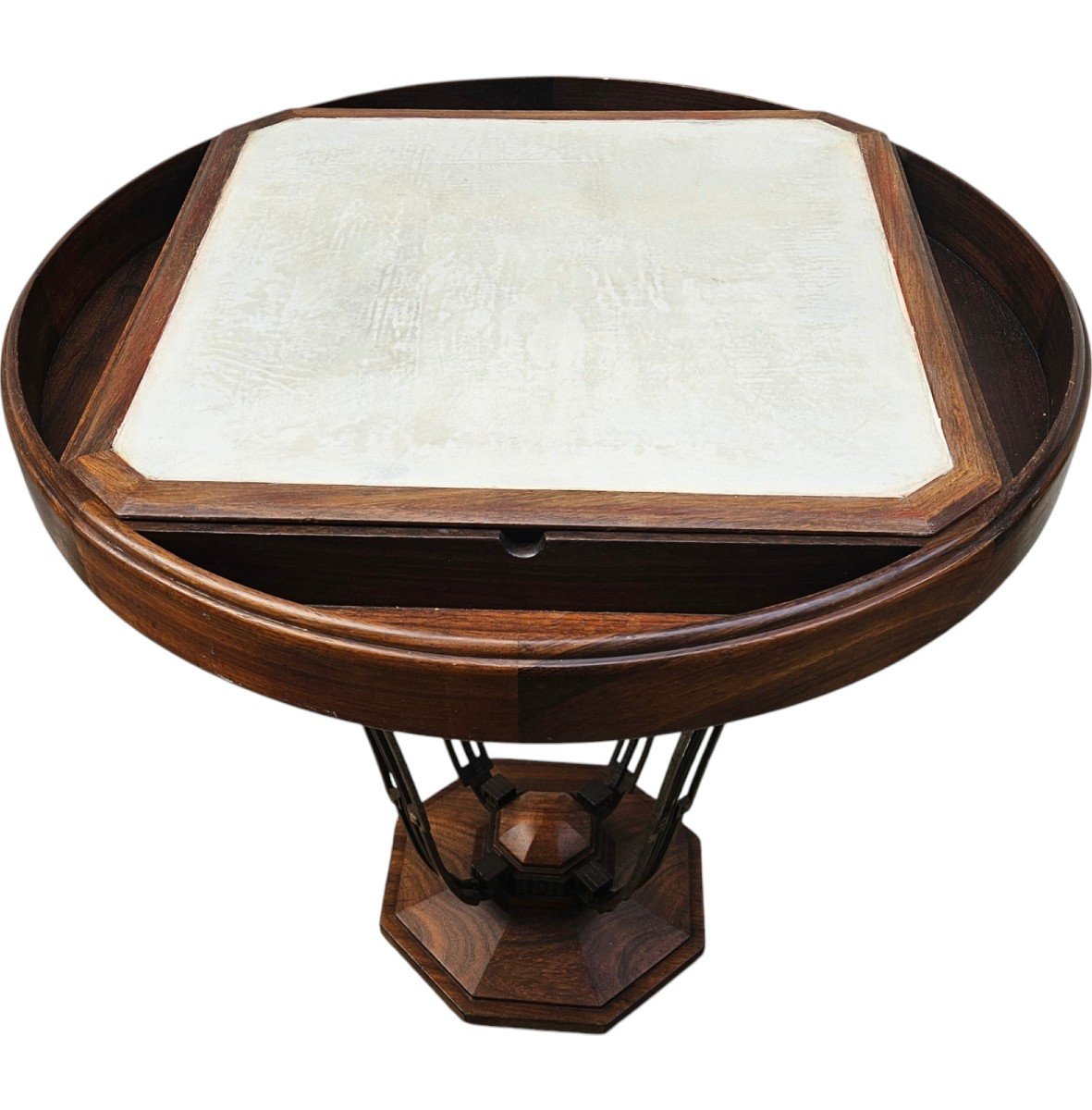 Majorelle Art-deco Stamped Games Table-photo-3