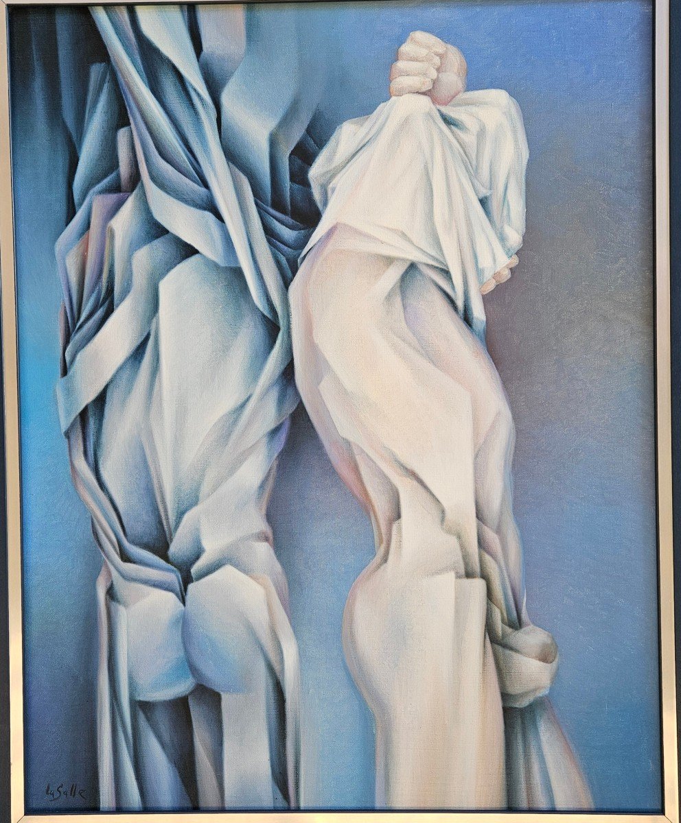 2 Draped Figures By Charles Louis Lasalle Born In 1938-photo-2