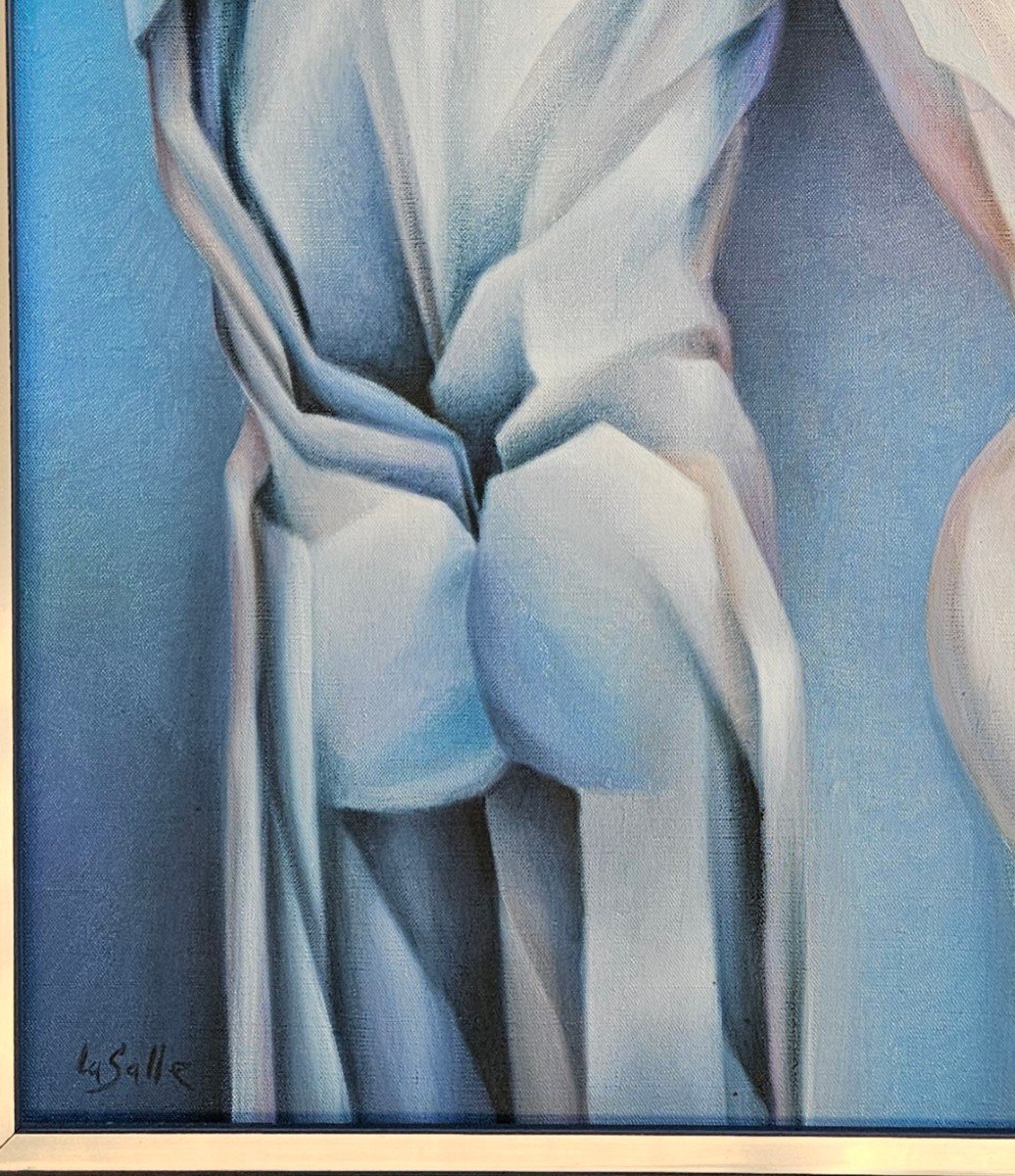 2 Draped Figures By Charles Louis Lasalle Born In 1938-photo-4