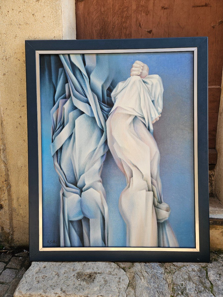 2 Draped Figures By Charles Louis Lasalle Born In 1938-photo-4