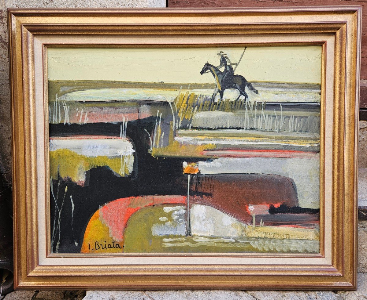 Gardian En Camargue Par Georges Briata 1933-2019