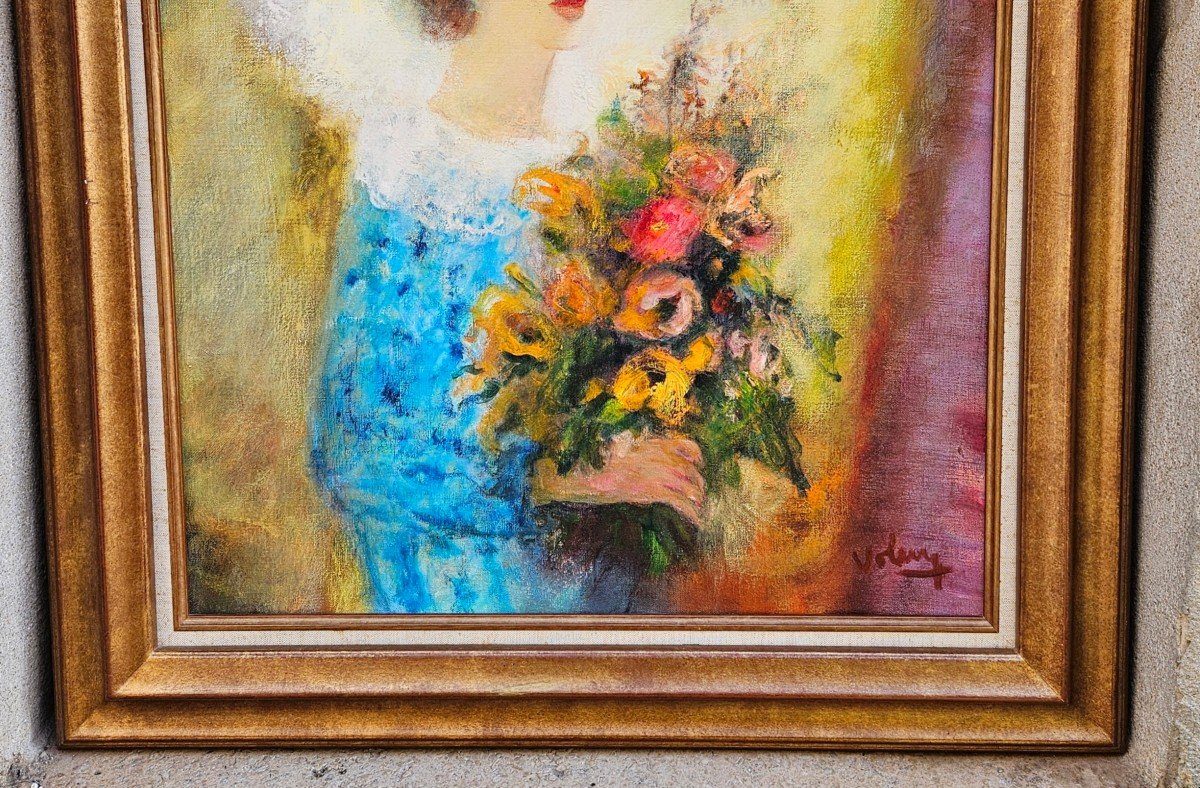 Young Woman With Bouquet 1989 By Jean Volang 1921-2005-photo-1