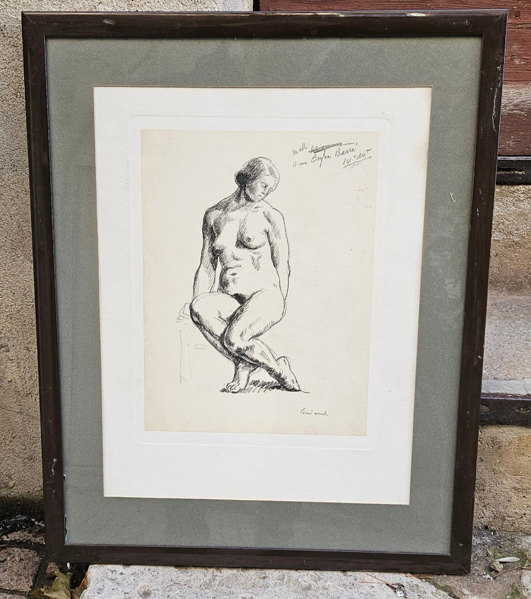 Nude, Drawing By Pierre Girieud 1876-1948-photo-2