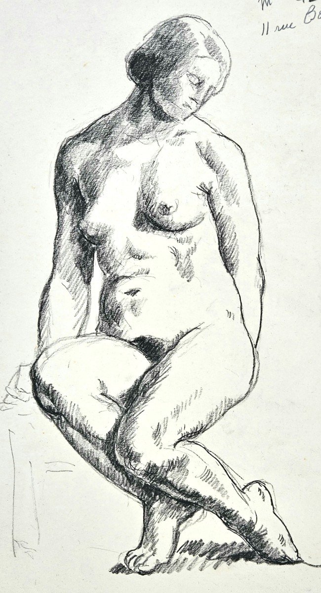 Nude, Drawing By Pierre Girieud 1876-1948-photo-3