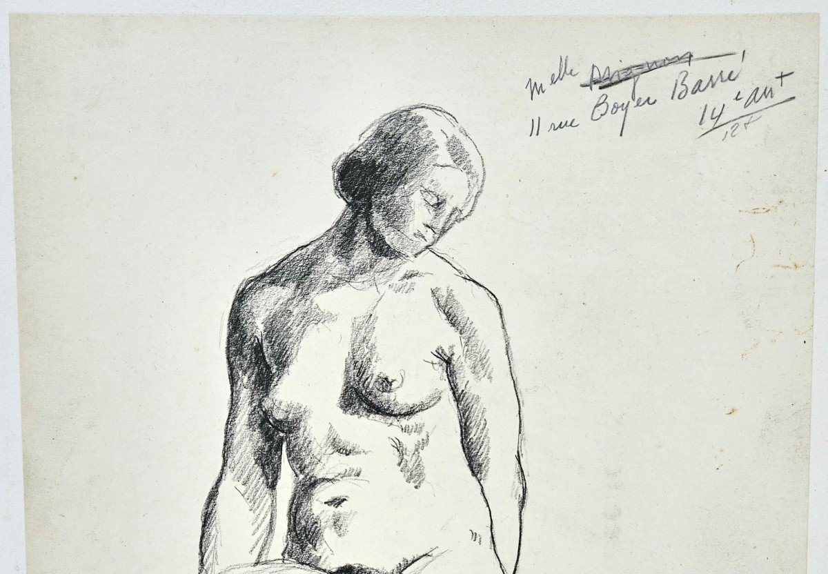 Nude, Drawing By Pierre Girieud 1876-1948-photo-6